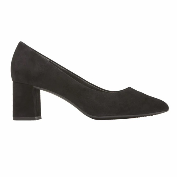 Rockport Total Motion Salima Women's Black Suede Pump sz 8 - Picture 1 of 11